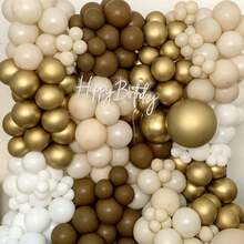 25/40/50pcs Champagne Gold Balloon Set, 10inch Latex Balloons For Birthday, Wedding, Graduation, Anniversary, New Year Party Decorations - Multicolor - View 1