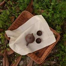 1pc/6pcs French Minimalist Beige Placemat, Vintage Nordic Tea Towel, Food Photography Backdrop Cloth