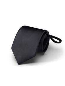 1pc Blue & Black Formal Necktie, Slouchy Man Tie, Suitable For Weddings, Parties, Business Occasions