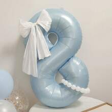 1 Bóng bay số lớn màu xanh nhạt mờ 40 inch hình nơ hình ngọc trai kích thước 0-9 dùng làm đạo cụ chụp ảnh cho tiệc sinh nhật, trang trí tiệc, bóng bay số, trang trí bóng bay năm mới, trang trí bóng bay tiệc, kỷ niệm, bóng bay trang trí đám cưới. - Màu xanh lam - Xem 9
