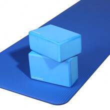 Set Of 2 High Density Yoga Blocks, 9"X6"X4" Each, Pair, Multiple Colors-743330 - Màu xanh lam - Xem 6