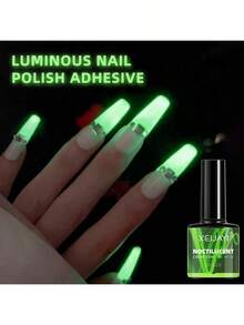 XEIJAYI XEIJAIYI 1PC 8ML Glow In The Dark Gel Nail Polish - Luminous Top Coat For Home Salon Manicure And DIY - Long-Lasting And Durable - Green - View 8