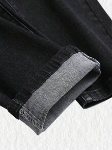 Two-Pack Men's Ripped Jeans Stretch Ripped Jeans For Men Comfort Flex Slim Fit Jeans Designer Fashion Pants For Men,Street Style - Black+Blue - View 8