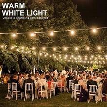 S14 LED Replacement Bulbs ONLY Compatiable 48-96 FT Solar String Lights, DC 3V Low Voltage 2700K Warm White Weatherproof E26 Screw Base Non-Dimmable-496052 - 彩色 - 查看 6