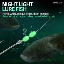 375 件/套夜光钓鱼珠，夜光鱼饵浮标，适合夜钓的钓鱼配件