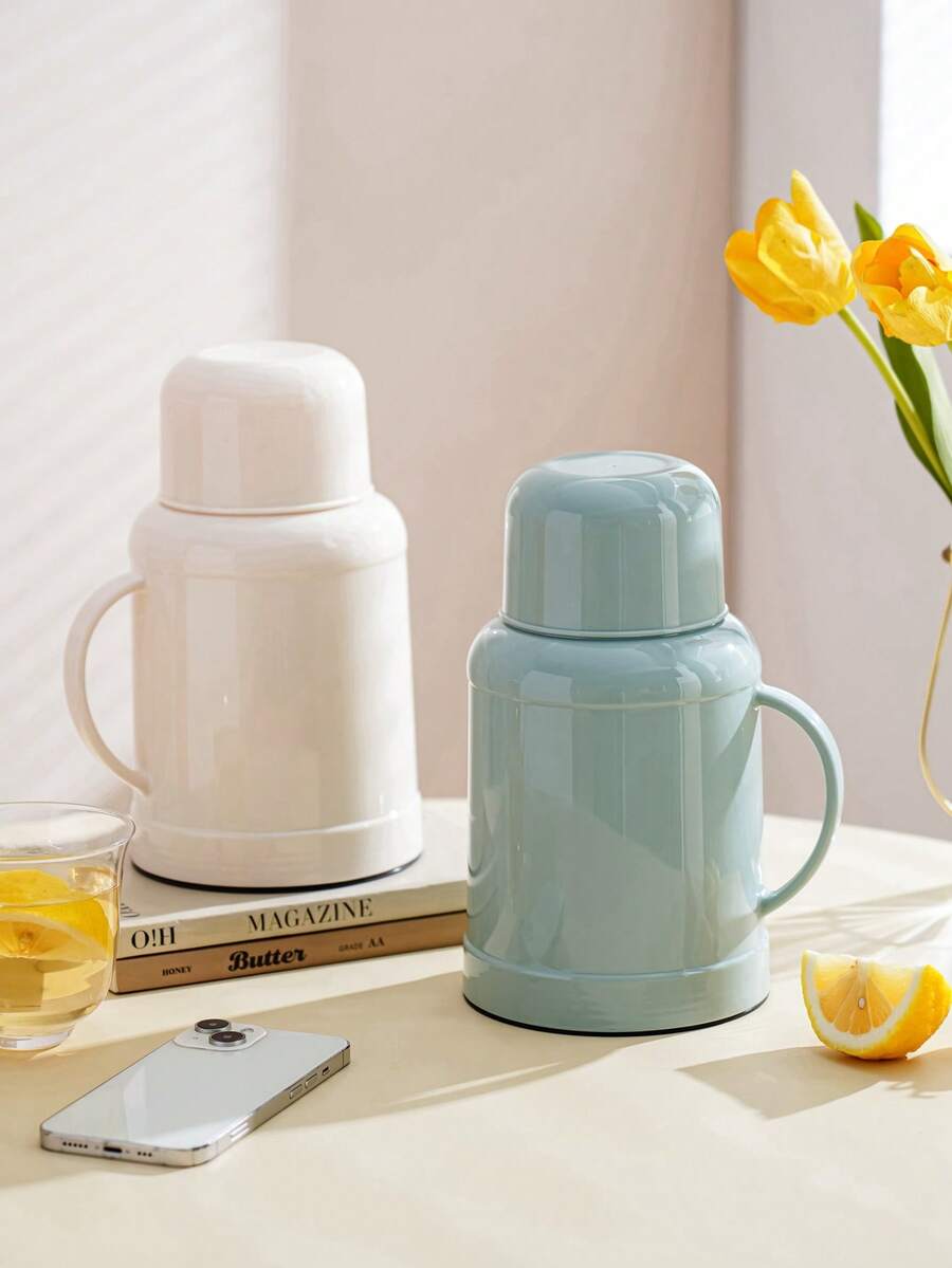 1 Stück 1000ML/33,8oz Haushalt Thermoskanne, Mini Wärmflasche, hochwertige Glasinnenbeschichtung Kaffeekanne