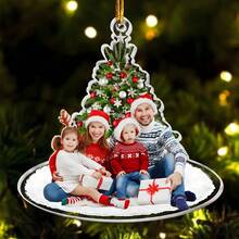 Thanksgiving Day Gift For Family Grandparents - Personalized Acrylic Photo Ornament Christmas Kids' Room Decoration - Multicolor - View 6
