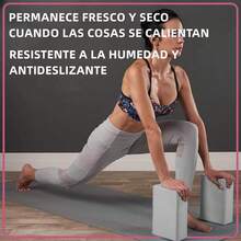 Bloques de Yoga de Alta Densidad , Bloque Para Yoga o Pilates, Yoga Blocks con Correa para Apoyar y Profundizar Posturas, Superficie Ligera, Resistente al Olor y Antideslizante para Yoga, Pilates y Meditación - Gris - Ver 2