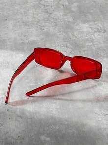 1pc Unisex Y2K Fashionable Square Frame Personality Photo Eyeglasses For Beach And Summer Daily Wear. Shades Accessories Halloween Beach Accessories Glasses Shades Looks Street Style And Suit For Sweater Jacket Sweatshirt Hoodie Leather Pants And Cargo Pants - 淺灰色 - 查看 3