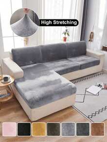 1 pièce Housse de canapé d'angle en velours avec chaise longue séparée, housse de canapé extensible douce pour canapé d'angle gauche/droit, housses de coussin de canapé pour canapés et sofas, housses de siège de canapé en velours doux, housses de canapé lavables, housse de coussin de siège pour canapé 3 places, résistant aux animaux de compagnie