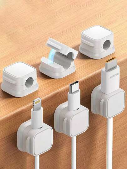 3PCS Magnetic Cord Holder Cable Clips Appliance Cord Organizer Adhesive Cable Management Wire Phone USB Charger Cable Holder Keeper Organizer For Desk Cable Management Strong Adhesive Wire Cord Holder Keeper For Home Office Car Wall Nightstand Desk Cable Cord Organizer Travel Essentials Power Bank Portable Charger Charger Case School College Headphone Case Cable Bag Electronic Bag Cable Organizer Power Bank Charger