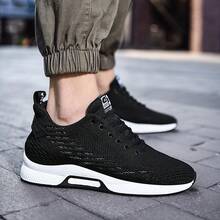 Men Elevator Sneakers Invisible Height Increasing 2.4 Inches Taller Elevator Sports Women Mesh Breathable Outdoor Casual Lace Up Fashion Shoes-2025 - 黑色 - 查看 7