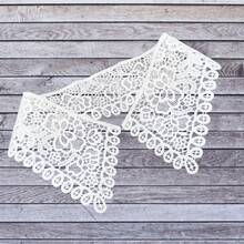 Elegant White Hollowed-Out Floral Lace Collar - DIY Dress & Shirt Decoration, Delicate Long Lace Accessory For Dresses, Blouses, Jackets - Versatile Fashion Embellishment, Laces For Clothes, Blouse Decoration, Intricate Pattern, Fine Craftsmanship, Vintage Style Lovers