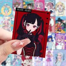 63pcs Anime Cartoon Girl Stickers, Paper Self-Adhesive Decals For Luggage, Phone Cases, Laptops, Helmets, Skateboards, Waterproof DIY Decorative Stickers With Glossy Finish, Asymmetrical Shapes For Plastic Surfaces - Single Use