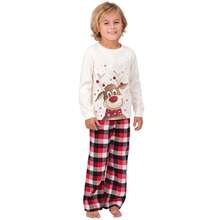 Family Christmas Pajamas Matching Sets For Kids Men Women Christmas Pajamas Cute Reindeer Tees Tops Plaid Pants Xmas Holiday Pajamas Sleeper Loungewear Matching Christmas Pajamas For Family - Đỏ và trắng - Xem 9