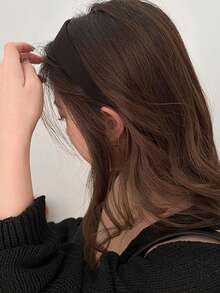 Bentițe vintage elegante din culoare solidă, accesorii de păr versatile la modă, potrivite pentru purtare zilnică, spălatul feței, machiaj, potrivirea ținutelor. Bentiță de culoare solidă, potrivită pentru purtare zilnică, bentiță de păr, bentițe de păr cu cerc. - Multicolor - Vizualizare 11