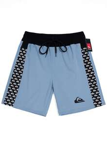 Quiksilver Men's Bermuda Shorts With Side Pockets And Elastane - Baby Blue - View 1