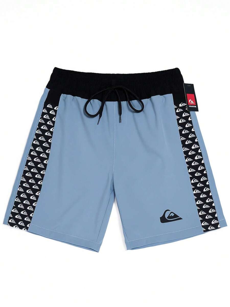 Quiksilver Men's Bermuda Shorts With Side Pockets And Elastane - Baby Blue - View 1