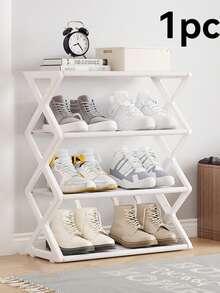 1 pezzo Portascarpe minimale a più ripiani, scaffale in piedi. Due metodi di consegna: sacchetto di plastica e confezione in cartone. Montaggio a pavimento, in metallo nero e plastica. Facile da installare, salvaspazio. Scaffale per organizzare e riporre più paia di scarpe. Lavabile a mano. Adatto per armadi, garage, corridoi, ingressi di case, camere da letto e dormitori.
