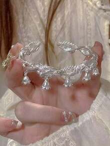 1 pieza Pulsera con forma de flor de campanilla, ajustable en estilo y tamaño