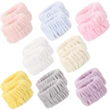 Women Face Wash Wristbands Microfiber Wrist Washband Spa Washband Wrist Towels For Washing Face, Prevent Water Running Down The Arms