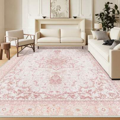 1pc Plush Soft Carpet, Suitable For Living Room & Bedroom, Available In Multiple Sizes, Fluffy & Comfortable, Machine Washable