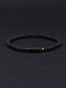 Vintage Beaded Bracelets For Men 4mm MIni Natural Stone With Agate & Tiger Eye Cylinder Men's Bracelets Prayer Beads Meditation Jewelry Gifts - Multicolor - View 9