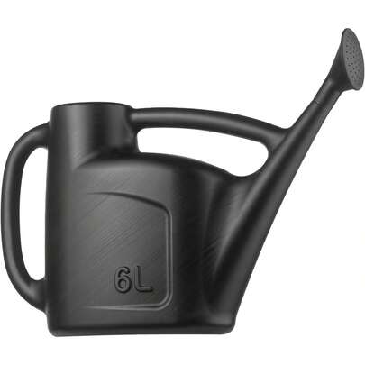 6L Black Rose Watering Can - Outdoor & Indoor Watering Can With Detachable Sprinkler Rose Head, Long Spout Water Can For Houseplant & Garden Plants