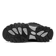 Botas de nieve hasta la pantorrilla para mujer, con forro térmico grueso, antideslizantes, de cordones y puntera redonda, negras, versátiles para el invierno