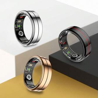 New Men's And Women's Smart Rings With Fitness Trackers,7-Day Battery,Sleep/Step/Calorie Tracking,IOS Android Health Tracker - Ideal Gift For Friends And Family