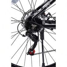 Bicicleta de montaña rígida de 29 pulgadas con recorrido de suspensión de 100 mm, cambios Tourney de 21 velocidades, cuadro de aluminio, frenos de disco mecánicos, bicicleta de trekking para adultos de 175 a 190 cm.