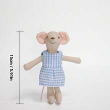1pc Handmade Wearable Doll Clothes, Mouse Dolls, Little Girl Dolls, Baby Soothing And Sleeping Plush Toys, Children's Fabric Toys, Birthday Doll Gifts, Suitable For Infants, Boys And Girls, Dollhouse People