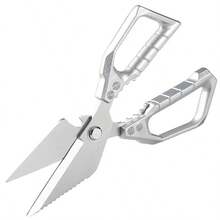 1pc Heavy Duty Professional Kitchen Shears - Sharp Stainless Steel Meat Scissors, With Razor Sharp Blades, Suitable For Household, Restaurant, Butchery, Poultry, Vegetables, Herbs - Commercial And Domestic Use - Easy To Clean Design, Restaurant Equipment, Ergonomic Handles, Sturdy Construction, Multipurpose Tool, Kitchen Enthusiasts, Stable Handling, Food , Cutting Tool - Multicolor - View 7
