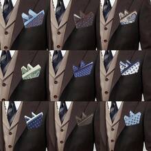 1 件新款设计欧美风格时尚涤纶腰果花印花 30 厘米 X 30 厘米男士口袋巾、手帕，适合宴会、生日、婚礼、派对穿着