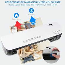 Laminadora Enmicadora Térmica+Cortador de Papel+300 Hojas Laminadoras,Enmicadora Tamaño Carta y Oficio para Casa y Oficina (Rosa) - SL299W - Ver 2