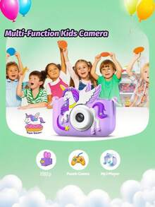 Yowmoy HD Kids Camera For 3-12 Year Olds - 1080P Video Recording, Frames & Filters, Perfect Back-To-School & Birthday Gift For 3-10 Years Old Children.Includes Lanyard, Best Birthday Gift