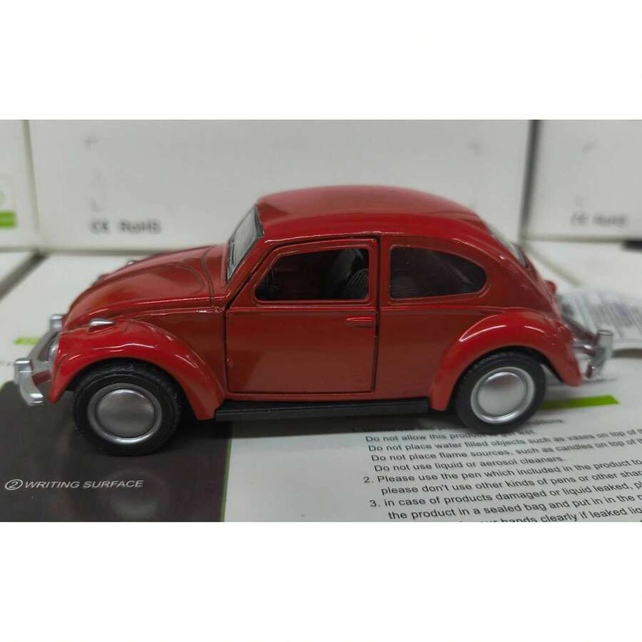 Carrinho Fusca Ferro Fricção Metal Miniatura Brinquedo equipe