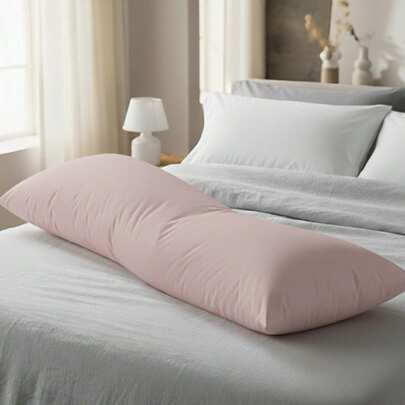 Travesseiro de Corpo Ergonômico Body Pillow – Suporte Lateral para Dormir de Lado, Alívio de Dores e Conforto Total Com Fronha Xuxão 100% Silicone 1,35m x 40cm