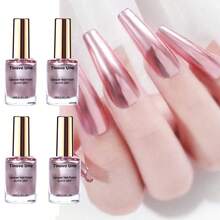 Tinovo Uno Rose Golden Metallic Nail Polish, Quick Dry Formula, Chrome Finish, Salon-Style Nail Art, Alcohol-Free, Adult Use, 12ml/0.4FL.OZ - Nhiều màu - Xem 12