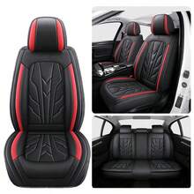 Universal Seat Covers Full Set, 5 Seats Seat Covers For Cars, Waterproof Pu Leather Car Seat Covers, Auto Protectors Fit For Most Sedans SUV Pick-Up Truck - 黑紅 - 查看 1