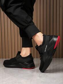 Men's Construction Safety Shoes Anti-Smashing, Anti-Piercing Work Shoes - 黑色 - 查看 4