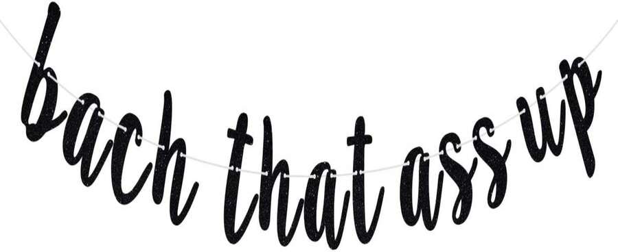 Bach That  Up Banner, Bachelorette Banner, Bach And Boozy Bunting Sign, Bachelorette Party Decorations Black Glitter (Black) - quả mơ - Xem 1