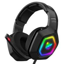 K10 Gaming Headset For Games,  Headphone With Noise Cancelling, 7.1 Surround Sound, RGB Light, Over-Ear Headphones , PC, Laptop - 黑色 - 查看 11