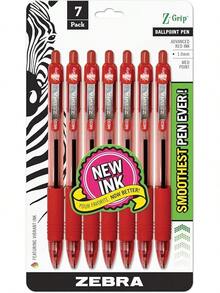 Grip Retractable Ballpoint Pen, 1.0mm, Assorted Fashion Colors, 7 Pack  Para Escuela y Oficina esistente y Duradero Sin Residuos / No Mancha Papel - Rojo - Ver 8