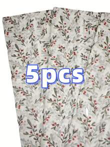 5/10/20/40pcs Thin Paper Sheets With Holly Berry Pattern, Size 20" X 14", Suitable For Gift Wrapping, Wedding, Christmas, Birthday Gifts, Bouquet Wrapping, Gift Bag Filler, Party Favor Decoration