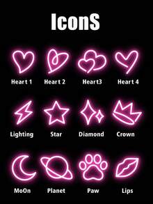 Customized Name Neon Light Room Decor, Rectangular Glowing Sign, Halloween Christmas Decoration, Personalized Holiday Gift, Home Decor USB LED Light Sign, Bedroom Wall Decor Light For Wedding, Graduation, Christmas, Holiday Gifting - Neon Sign 3 - View 9