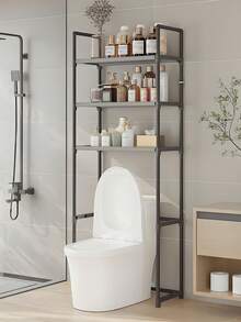 1pc Freestanding Laundry Rack, 2-3 Tier Minimalist Bathroom Toilet Storage Rack, Easy Assembly, Space Saving, Bathroom Decor Accessory - Multicolor - View 14