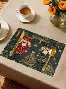 1 pezzo Runner da tavolo con motivo Schiaccianoci di Natale, Runner da tavolo decorativo natalizio, Runner da tavolo simil-lino natalizio, Runner da tavolo, Runner da tavolo, 1 pezzo Runner da tavolo, 4 pezzi Tovagliette, 1 pezzo Federa per cuscino, 3 prodotti disponibili, Decorazioni natalizie per la casa, Forniture per feste interne ed esterne, Decorazioni per la casa invernali, Decorazioni natalizie, Decorazioni per la stanza di Natale, Decorazioni per feste di Natale