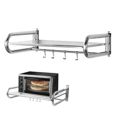 AYYDS Suporte de parede para micro-ondas em aço carbono com prateleira para micro-ondas suspensa para cozinha em casa, 56 * 36,5 cm, capacidade de carga 31 kg