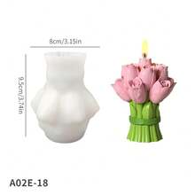 Tulip & Lily Flower Wax Candle Resin Mold - Resin Casting Silicone Mold For Home Decor And Candle Making